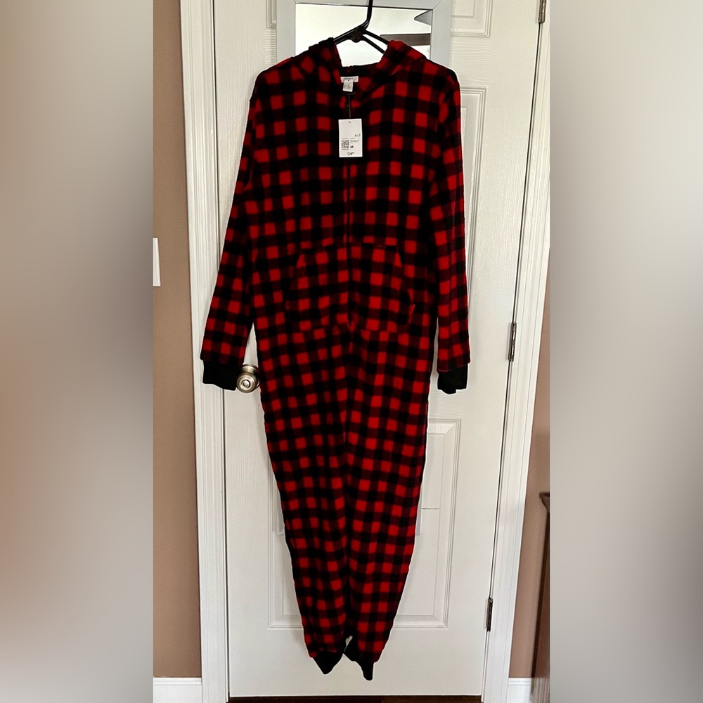 Forever 21 Buffalo Plaid One Piece Pajamas